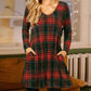 🎅Hot Sale 49% Off✨Loose Dress with Christmas Plaid Print