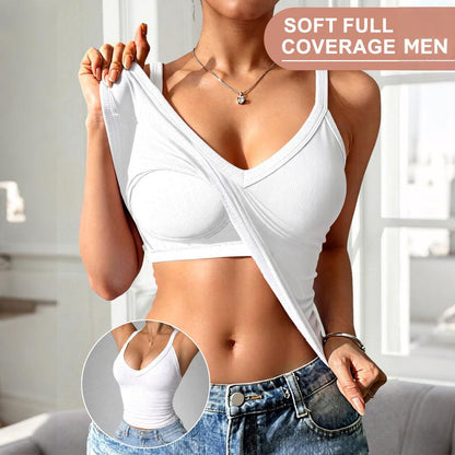 💖Last Day Special Price ￡9.99!! & 50% OFF💥Women's Strapless Ribbed V-Neck Tank Top👚