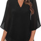 🌹LAST DAY SALE 50% OFF🌹Women's Plain Short Sleeve V-Neck Chiffon Blouse