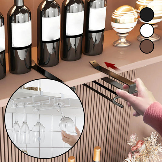 🔥Hot Sale 49% OFF🔥Under Cabinet Single Row Wine Glass Holder