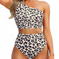 💥Last Day Special Sale 49% OFF🩱One Shoulder High Waisted Bikini Sets Two Piece Swimsuit Tummy Control