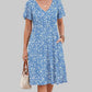 👗2026 Summer Hot Sale 50% OFF✨Women's Swing Floral Ruffle Short Sleeve A-line Shift Dress with Pockets🌸