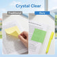 Rarler Transparent Pull-Out Glitter Sticky Notes (12-Box Set, 960 Sheets) – Strong Adhesive Desk Accessory