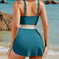 💃Hot Sale 49% OFF💃Deep V Drawstring One-Piece Swim Dress