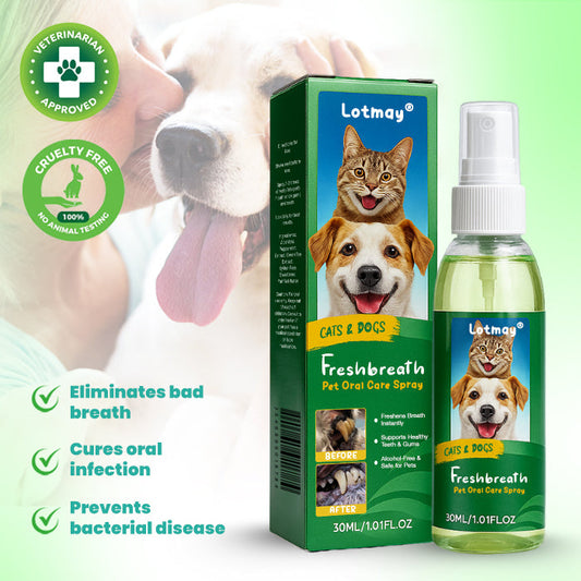 🐾LAST DAY SALE 49% OFF🐶 FreshBreath Pet Oral Care Spray – 🦷3-Day Fresh Breath Solution