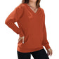💖2026 Autumn’s Sale 70% OFF✨🍂Women's Hoodless V-neck Sweatshirt With Kangaroo Pocket Longsleeve Oversized Casual Style Shirt