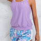 🩱Last Day Sale 50% OFF💃Women's Modest Two Piece Bathing Suit Scoop Neck Tankini Swimsuit