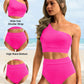 💥Last Day Special Sale 49% OFF🩱One Shoulder High Waisted Bikini Sets Two Piece Swimsuit Tummy Control