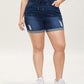 💖LAST DAY SALE 50% OFF🩳Women's Casual Ripped Denim Shorts High Rise Distressed Rolled Hem Jeans Shorts