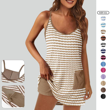 💕2026 Hot Sale 60% OFF💕Women's Sleeveless Mini Summer Dress with Shorts