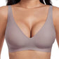 🎉Final 12 Hours- Only ￡9.99!!🌸💕Jelly Wireless Womens Comfortable Wireless Bras Push Up Bralettes Seamless Tshirts Bras Deep V Everyday Bras