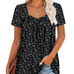 ⏰Hot Sale 50% Off🔥Women's Summer Pleated Printed Short-Sleeves