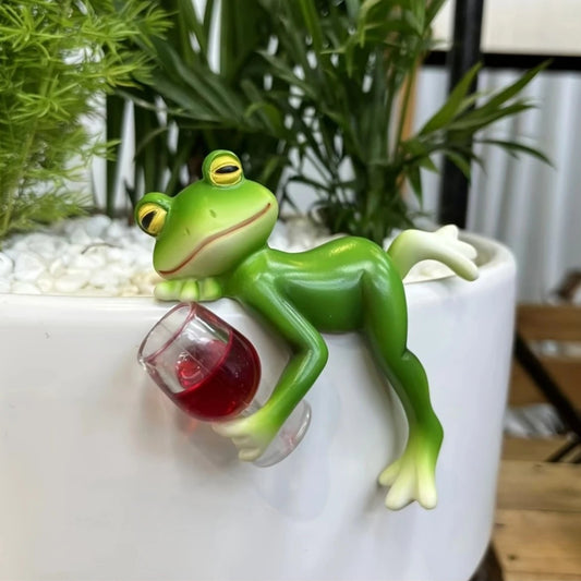 🔥Last Day Sale 50% OFF🐸Frog Flower Pot Hanger Ornament🍷
