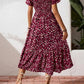 🌈2026 Summer Hot Sale 50% OFF!✨Square Neck Floral Midi Dress – Smocked Bodice, Flowy Tiered Skirt, Romantic🌸