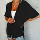 🔥Summer Hot Sale 49％ OFF🏳️‍🌈2025 New Stylish Flowy Short Sleeve Cardigan