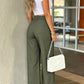 ⏳Last Day Sale Only ￡15.99!!👖💥Women's High-Waisted Straight Leg Trousers – Front seam & elastic back – Versatile, comfortable & perfect for office or casual wear✨🌸
