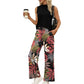 ⏰Hot Sale 50% OFF👍Women's Sleeveless Top & Printed Wide-Leg Pants Set