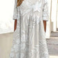 💥Last Day Special Sale 49% OFF💃Floral Lace A-Line Short Sleeve Dress