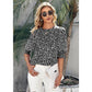 ⏰💥2026 Hot Sale 49% OFF👚Women's Crewneck Smocked Puff Sleeve Floral Print Blouse