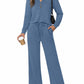 ⏰LAST DAY SALE 70% OFF👍✨Women's Two Piece Lounge Set Long Sleeve Top Wide Leg Pants