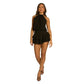 🎉2026 Hot Sale 49% OFF💃🌿Women's Sleeveless Fashion Textured Halter Neck Tiered Short Dress