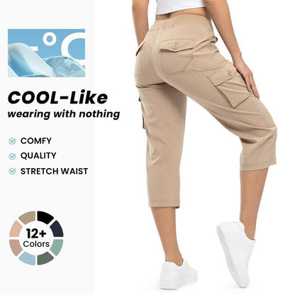⏳Limited-time Sale: ONLY ￡13.99!! ✨Womens Lightweight Capris Daily&Travel Quick Dry Cargo Pants with 6 Pockets ✈️👖Adventure-Ready Comfort And Style 🌿