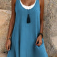 ⏰2026 Summer Hot Sale 50% OFF💃Women's Casual Loose Sleeveless Fake Two Piece Tank Dress
