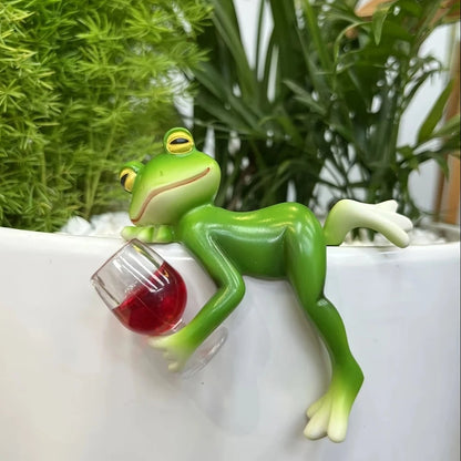 🔥Last Day Sale 50% OFF🐸Frog Flower Pot Hanger Ornament🍷