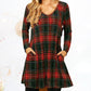 🎅Hot Sale 49% Off✨Loose Dress with Christmas Plaid Print