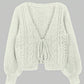 🍂Last Day Promotion 70% OFF💗Women's Solid Basic Loose-Fit Drop Shoulder Long Sleeve Cardigan