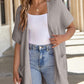 ⏰Early Autumn Sales 49% OFF🔥Women's Short Sleeve Pleated Lightweight Open Front Cardigan