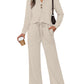 ⏰LAST DAY SALE 70% OFF👍✨Women's Two Piece Lounge Set Long Sleeve Top Wide Leg Pants