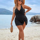 🏖️Last Day Special Sale 49% OFF🩱Deep V Knot Detail Skirted Swimsuit