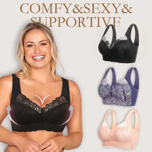 🤩LAST DAY -Buy 2 Get 1 Free(3 PCS)🔥Ultimate Lift Stretch Full Shape Seamless Lace Bra