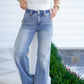 High Rise Double Button Wide Leg Jeans (Buy 2 Free Shipping)