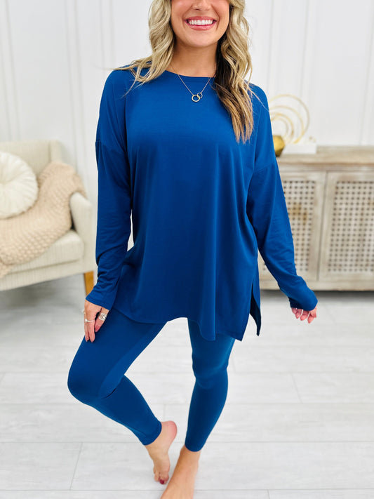 🎉2025 New Arrival 49% OFF💓 Buttery Soft Microfiber Long Sleeve Side Slit Loungewear Set