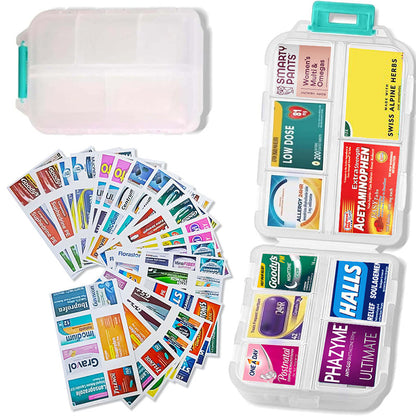 🔥HOT SALE 49% OFF🔥Travel Pill Organizer Box (147 Labels for Customization)