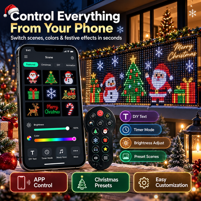 🎄Christmas Sale 55% OFF! 💡Smart RGB Pixel LED Curtain Lights –Transform Your Space with App Control, Music Sync & Custom Light Effects ✨