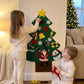 🎅Xmas Hot Sales - ONLY ￡8.99!🎄DIY Felt Christmas Tree for Kids – 32 Reusable Ornaments + Fairy Lights
