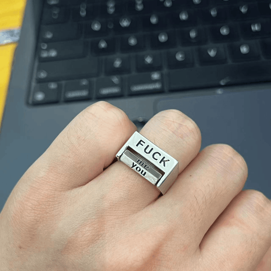 🌲Early Christmas Special 49% OFF🤣Funny Rotating 'FUCK' Ring