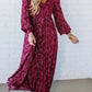 🎅Christmas Special Deal 50%OFF-💃Women’s Floral Rayon Smocked-Waist Lined Maxi Dress