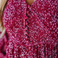 🎅Christmas Special Deal 50%OFF-💃Women’s Floral Rayon Smocked-Waist Lined Maxi Dress