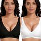 🎉Final 12 Hours- Only ￡9.99!!🌸💕Jelly Wireless Womens Comfortable Wireless Bras Push Up Bralettes Seamless Tshirts Bras Deep V Everyday Bras