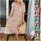 🏖️2026 Summer Hot Sale 70% OFF💃Round Neck Polka Dot Print Midi Dress