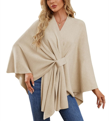 Women's Elegant Shawl Wraps Soft Open Front Poncho Sweater(Buy 2 Free Shipping)