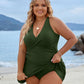 🏖️Last Day Special Sale 49% OFF🩱Deep V Knot Detail Skirted Swimsuit