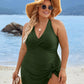 🏖️Last Day Special Sale 49% OFF🩱Deep V Knot Detail Skirted Swimsuit
