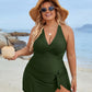 🏖️Last Day Special Sale 49% OFF🩱Deep V Knot Detail Skirted Swimsuit
