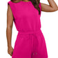 💕Last Day Promotion 49% OFF🔥Women's Summer Cap Sleeve Adjustable Drawstring Waistband Casual Rompers