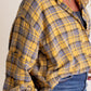 ⏰Early Autumn Sales 49% OFF🍂Women's Mineral Washed Button Down Plaid Shirt With Pockets